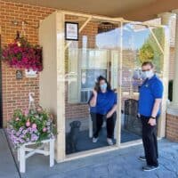 Conversation Station for Residents to Visit Safely During Covid-19