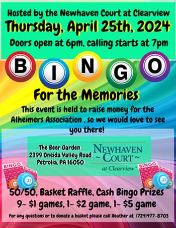 Bingo For The Memories - Alzheimer's Fundraiser