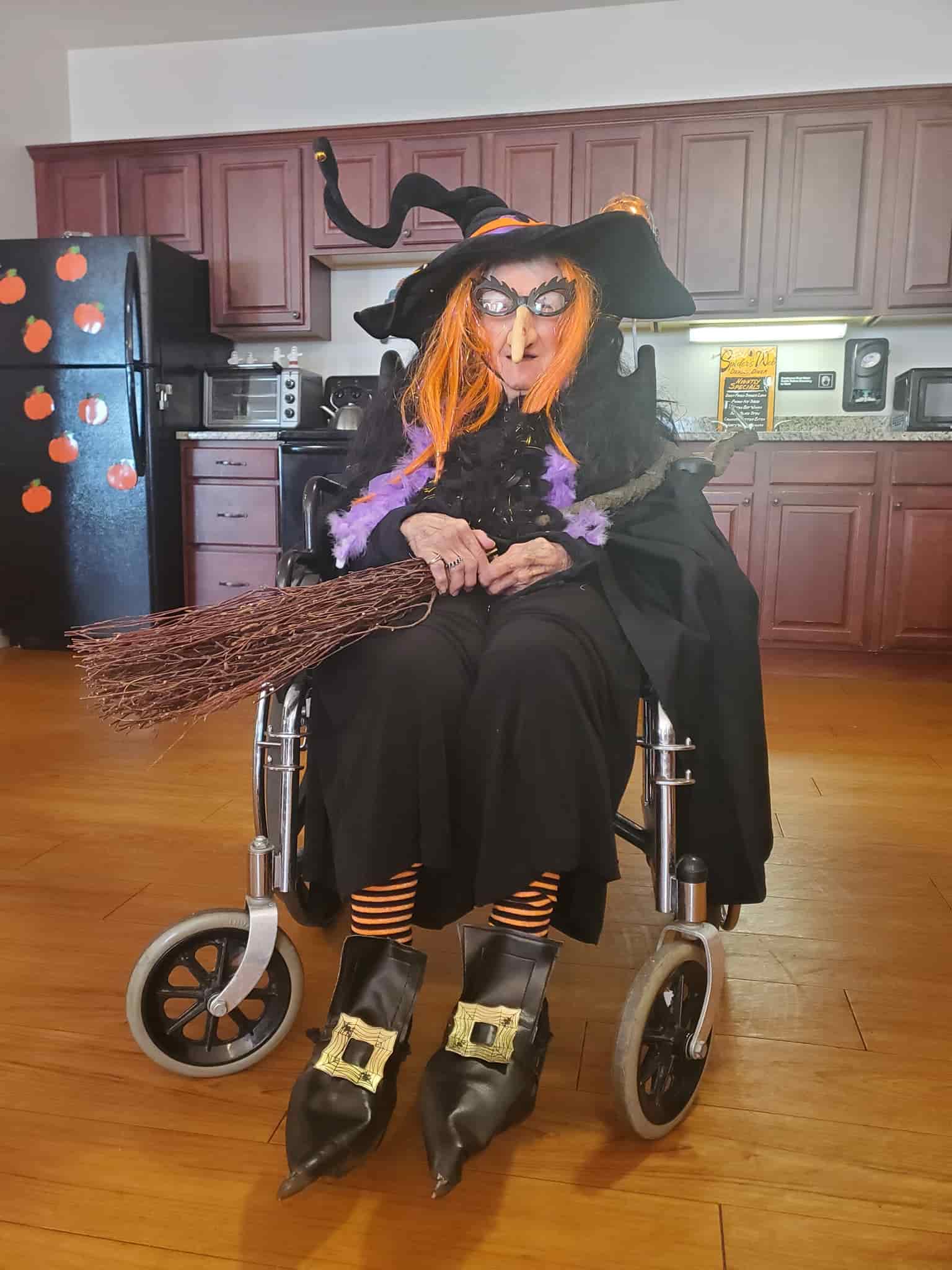Audrey dresses up for Halloween