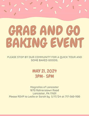 Grab and Go Baking Event