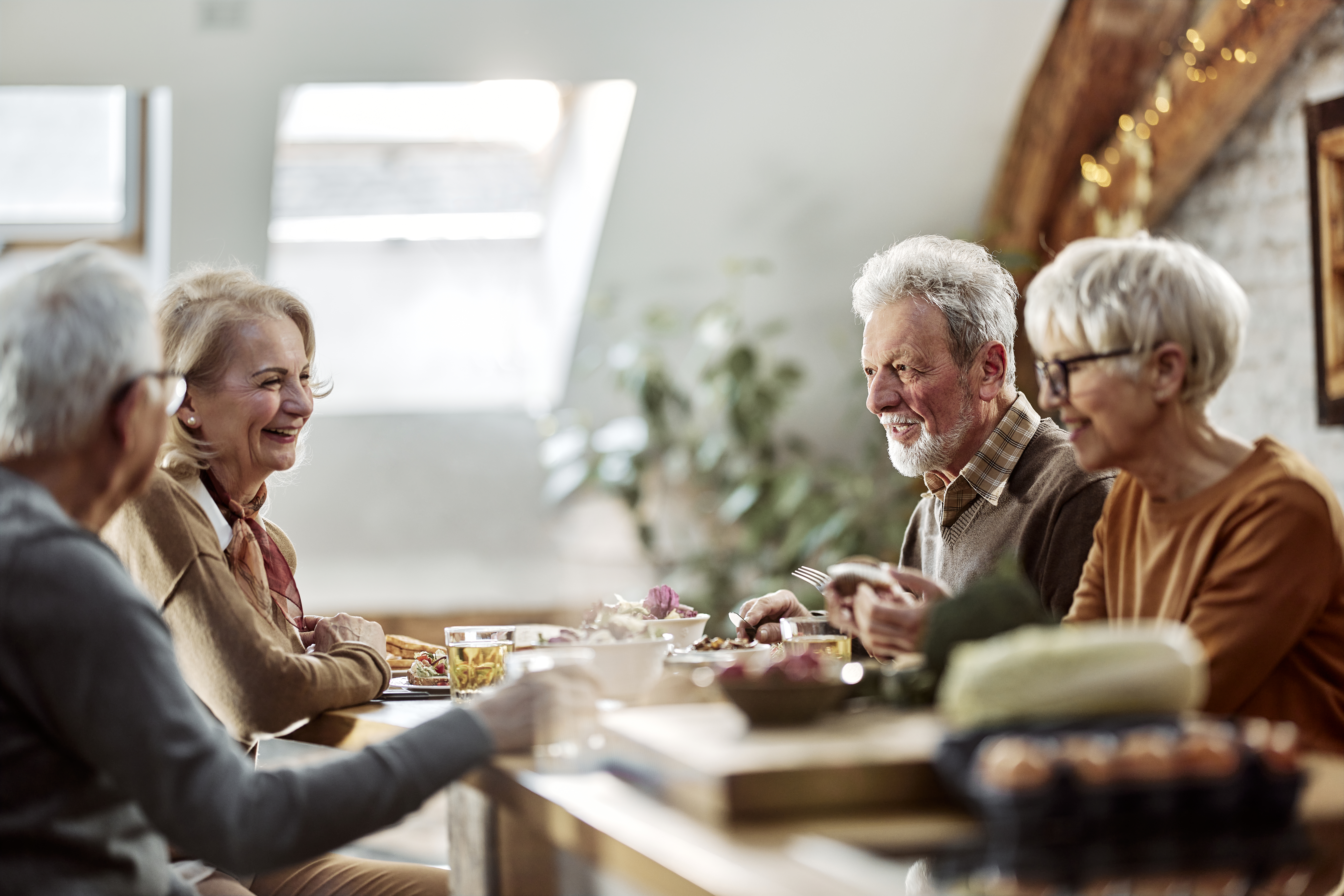 seniors gathered at a table
