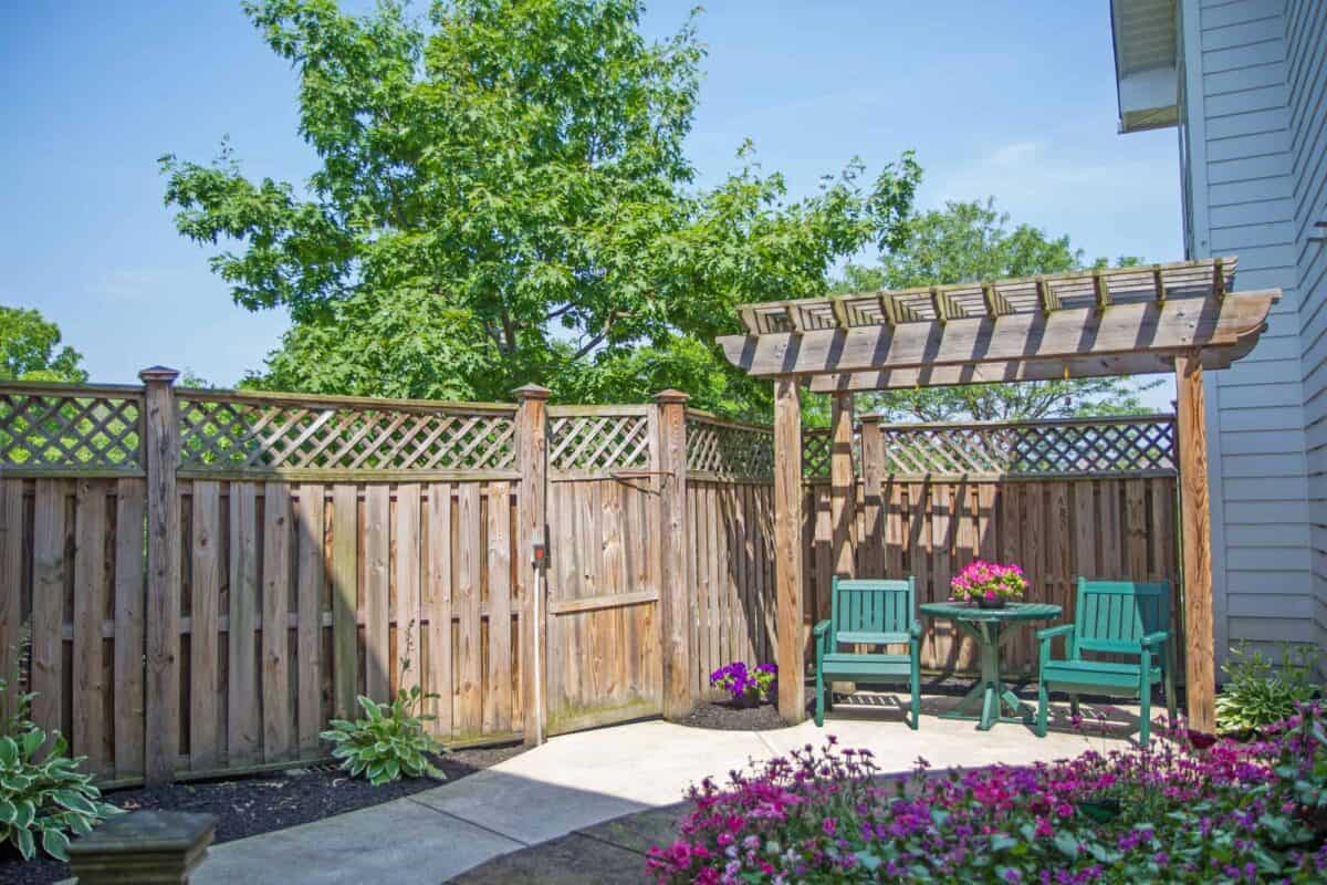 Newhaven Court at Lindwood exterior patio