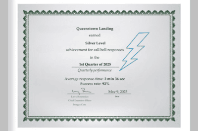 Queenstown Landing - Silver Call Bell - New Background - Palatino