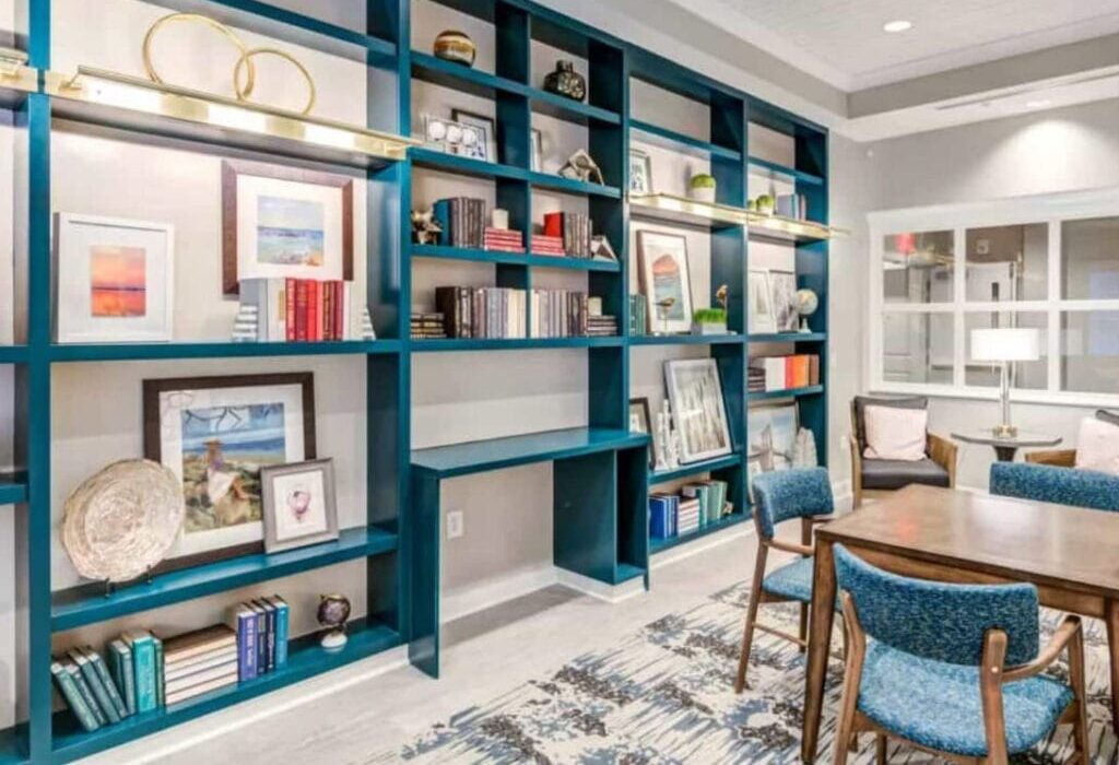 Library wall concept for Glen Mills