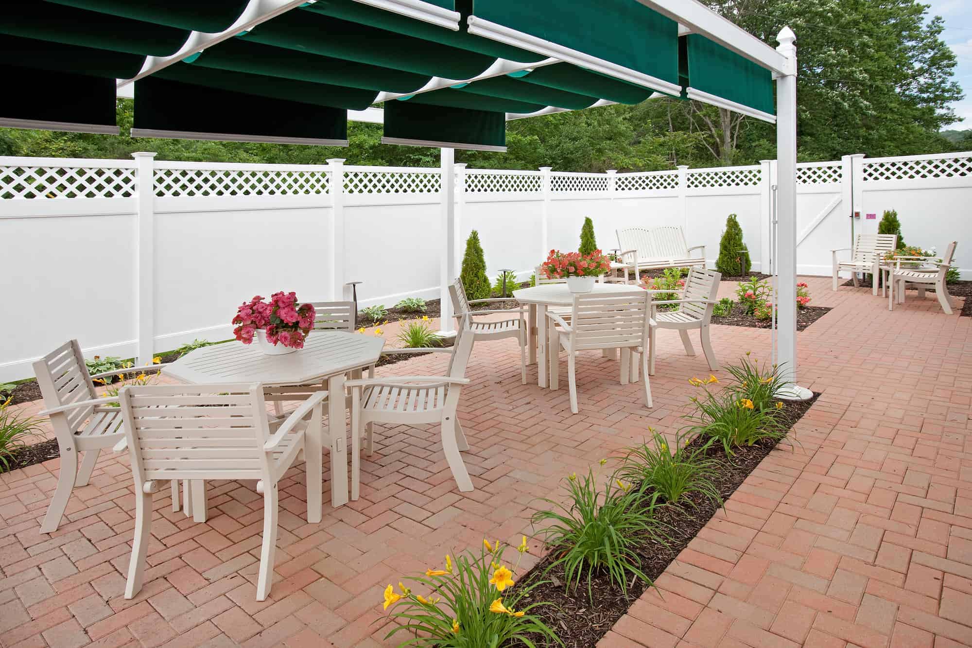 patio with dining tables