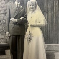 Vintage wedding photo from 1955
