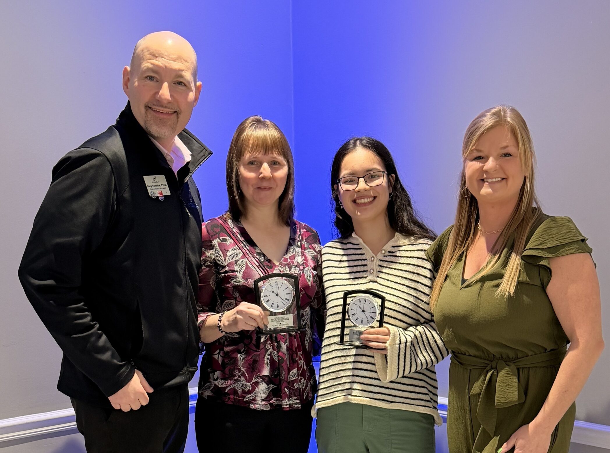 Gary Renwick, Tracy McKissick, Colleen Dickson, and Krystle Pry at the Butler County Health Care Worker Recognition Awards.
