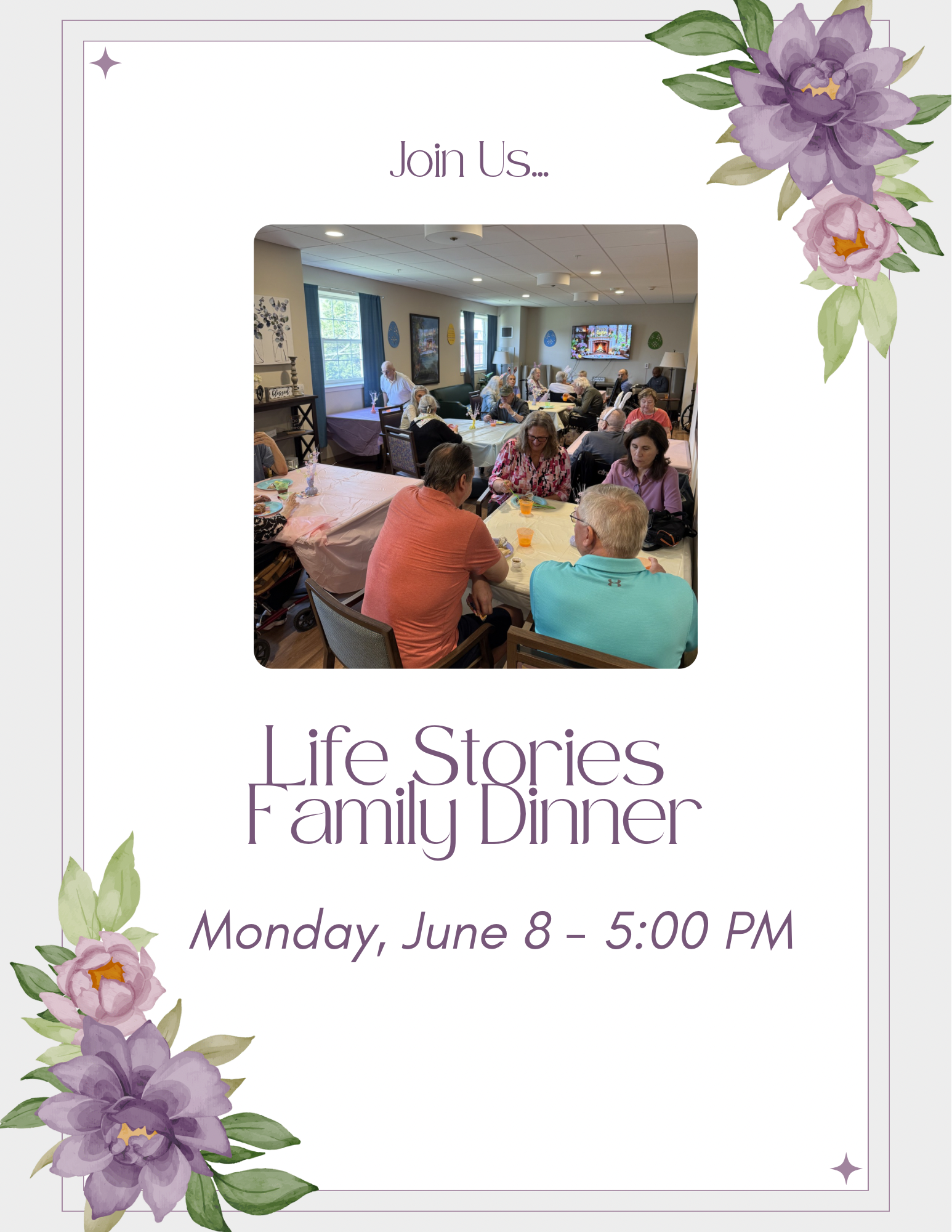 June Life Stories Dinner