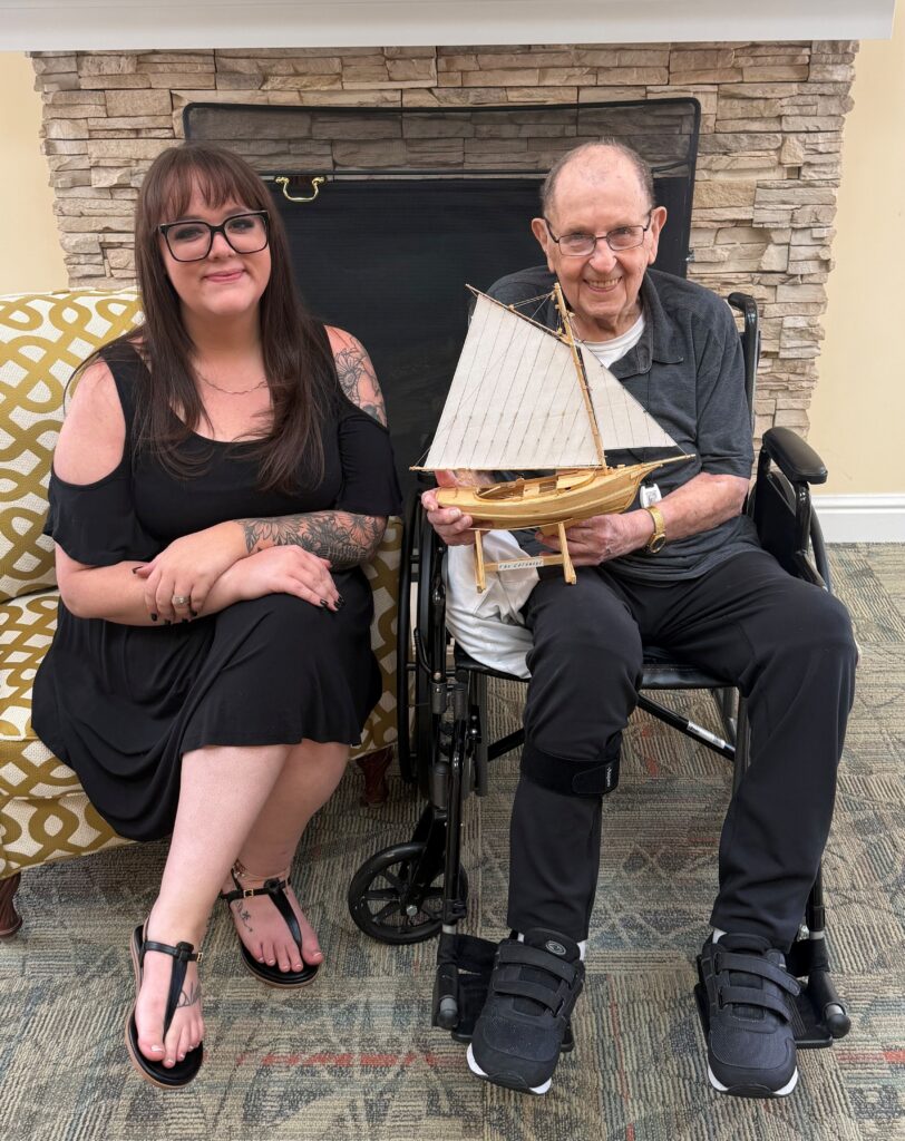 Drawing on a lifelong hobby, 93-year-old Monsignor Krebs presents senior living community with a unique handmade gift